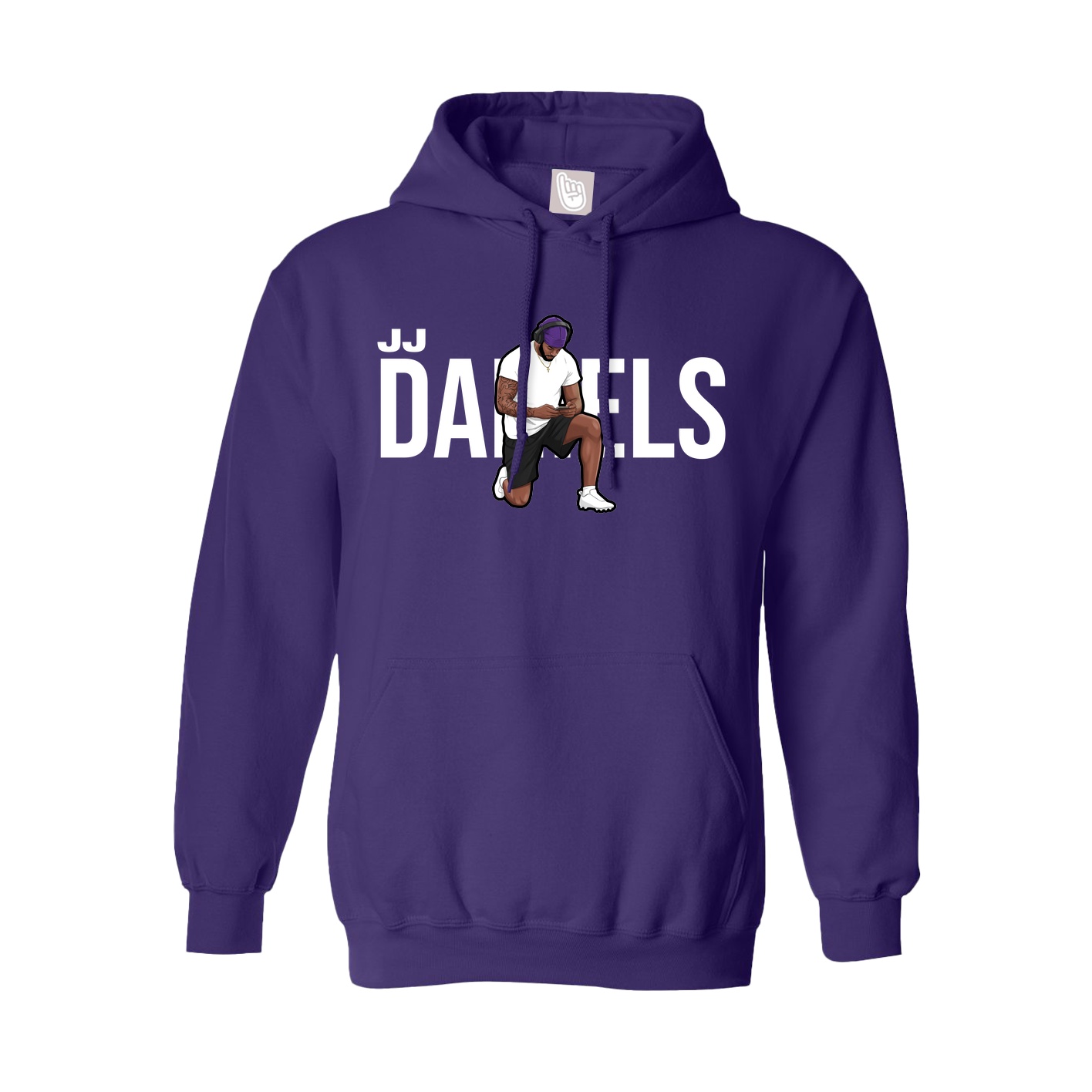 Youth Hoodie — Player Name in Purple