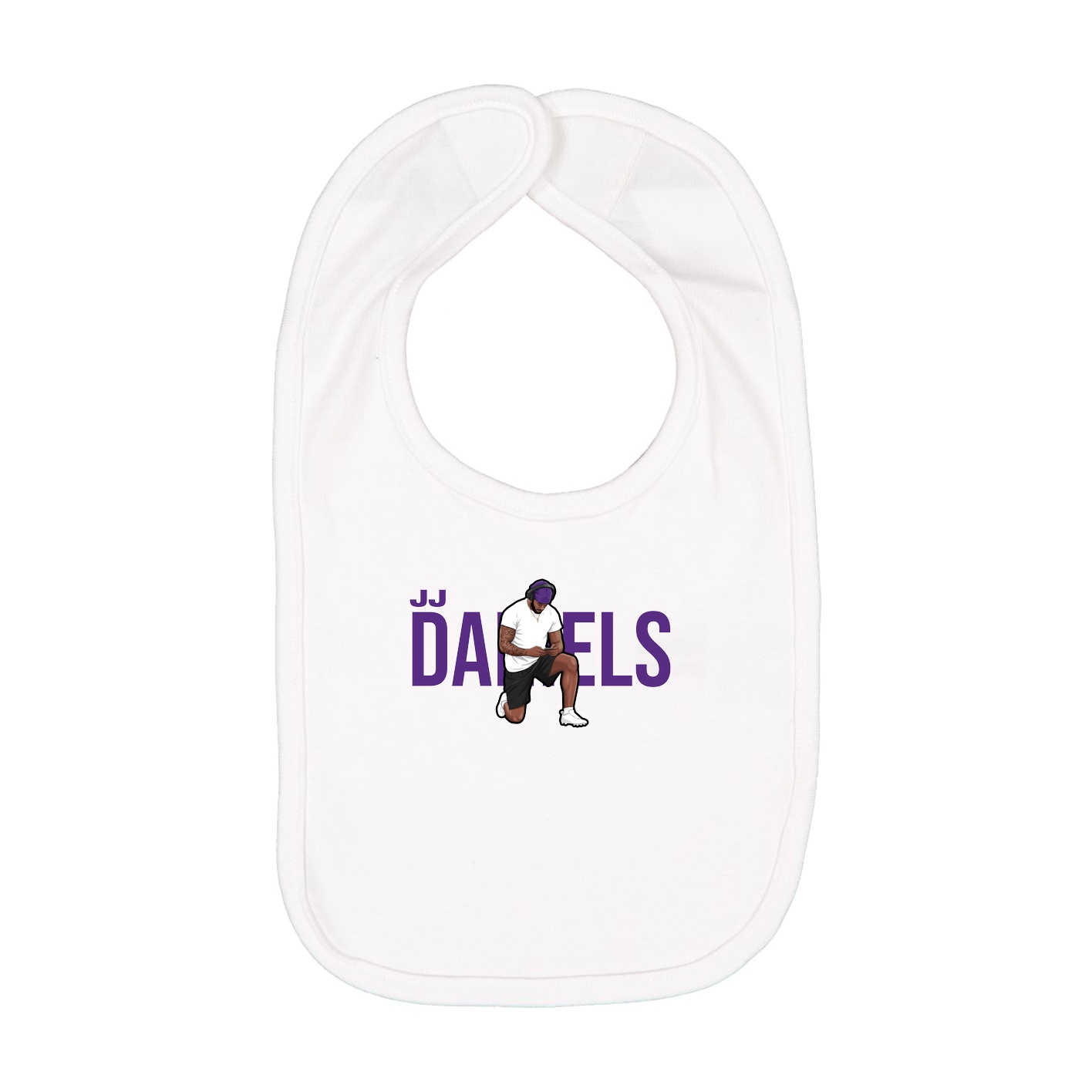 Infant Bib — Player Name in White