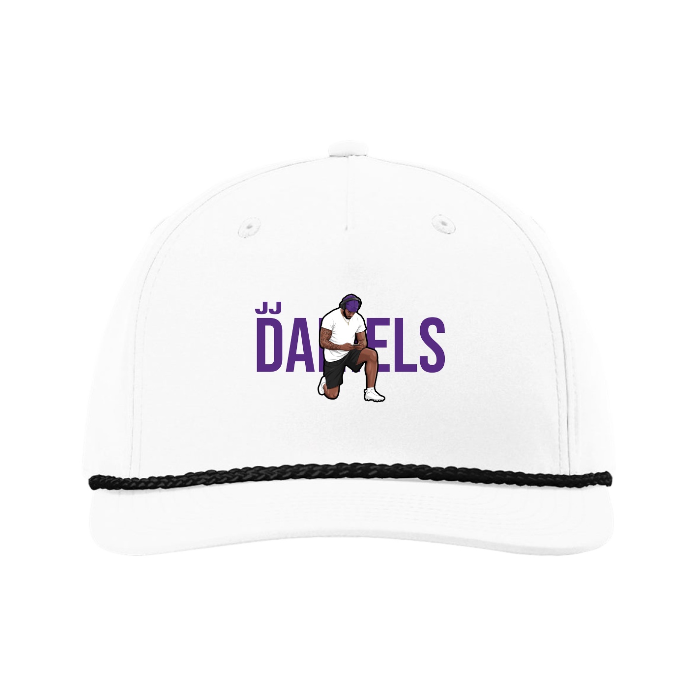 Five-Panel Classic Rope Cap — Player Name in White