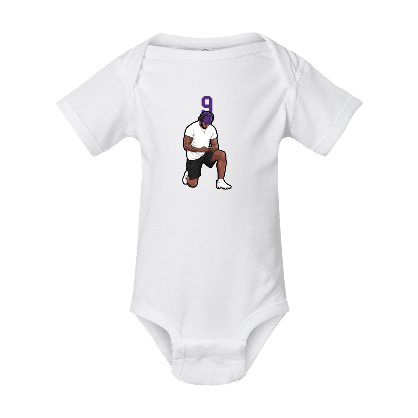Baby Onesie — Number Top in White