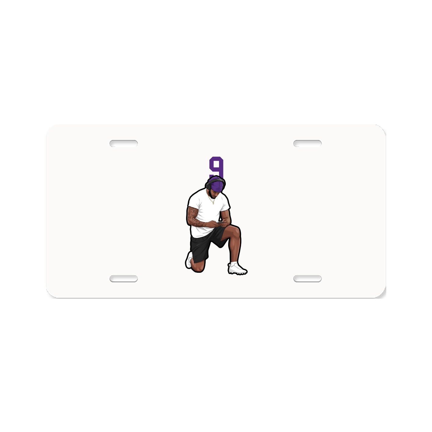 License Plate — Number Top in Classic
