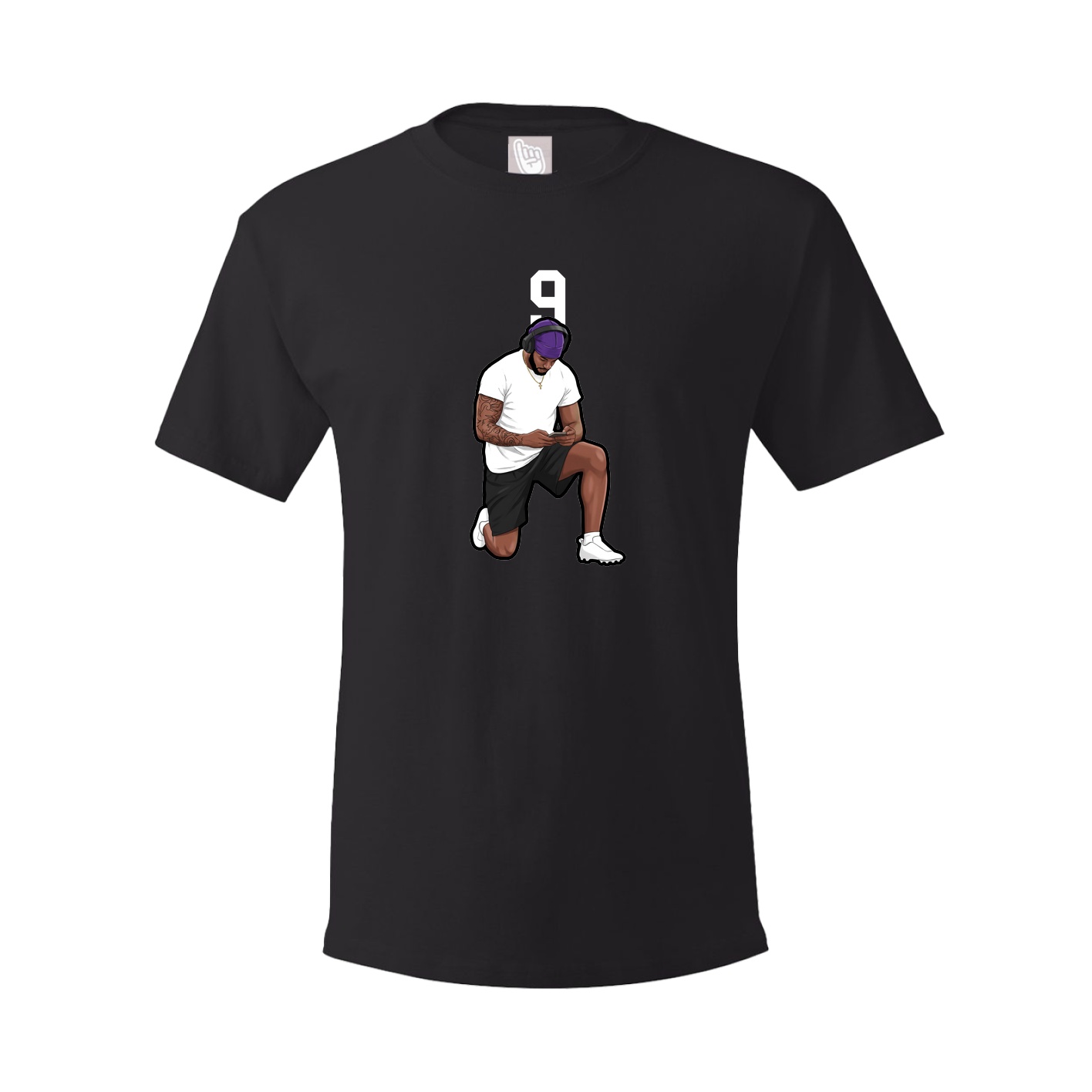 Youth Tee — Number Top in Black