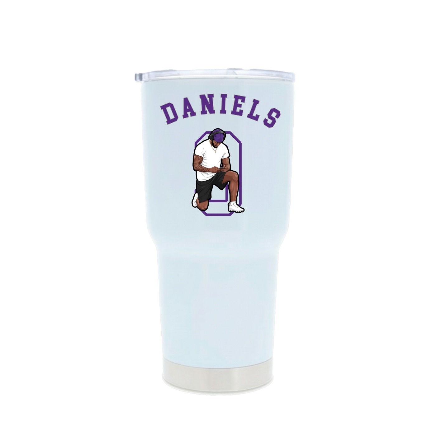 30oz Stainless Steel Tumbler — Shirsey Arch in White