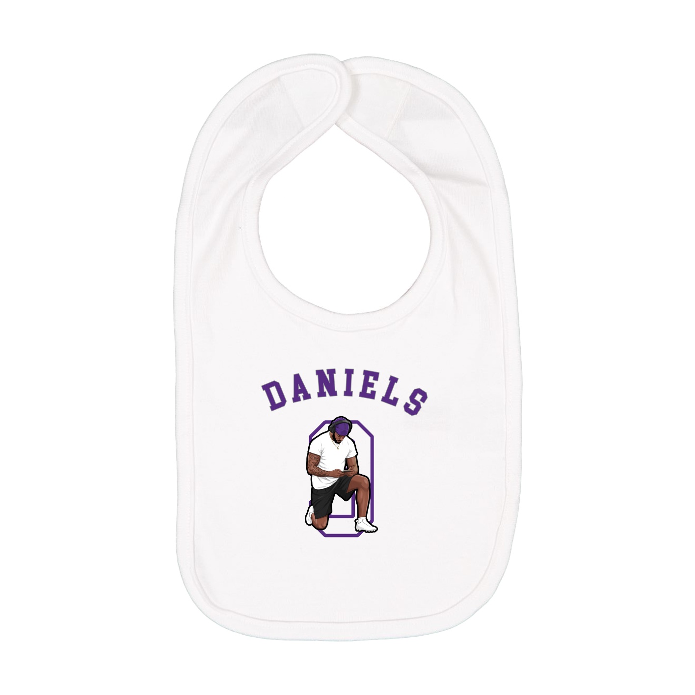 Infant Bib — Shirsey Arch in White