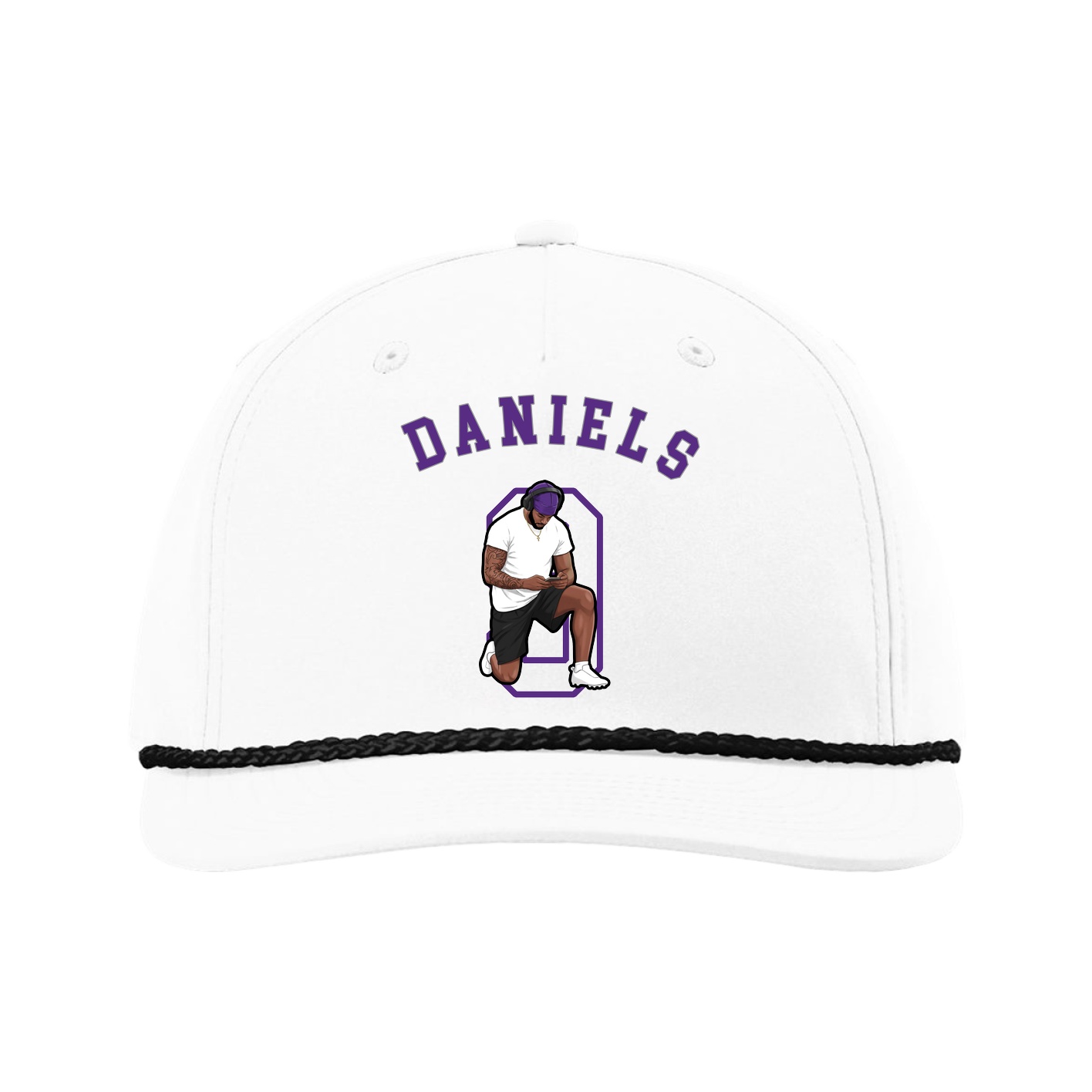 Five-Panel Classic Rope Cap — Shirsey Arch in White