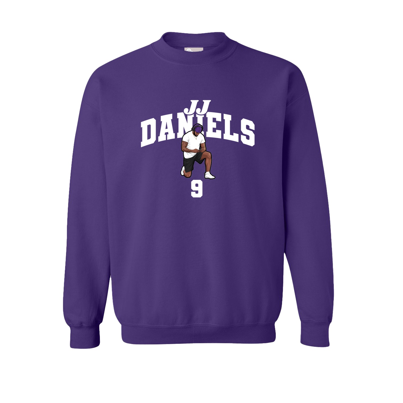 Fleece Crew — Signature Arch in Purple