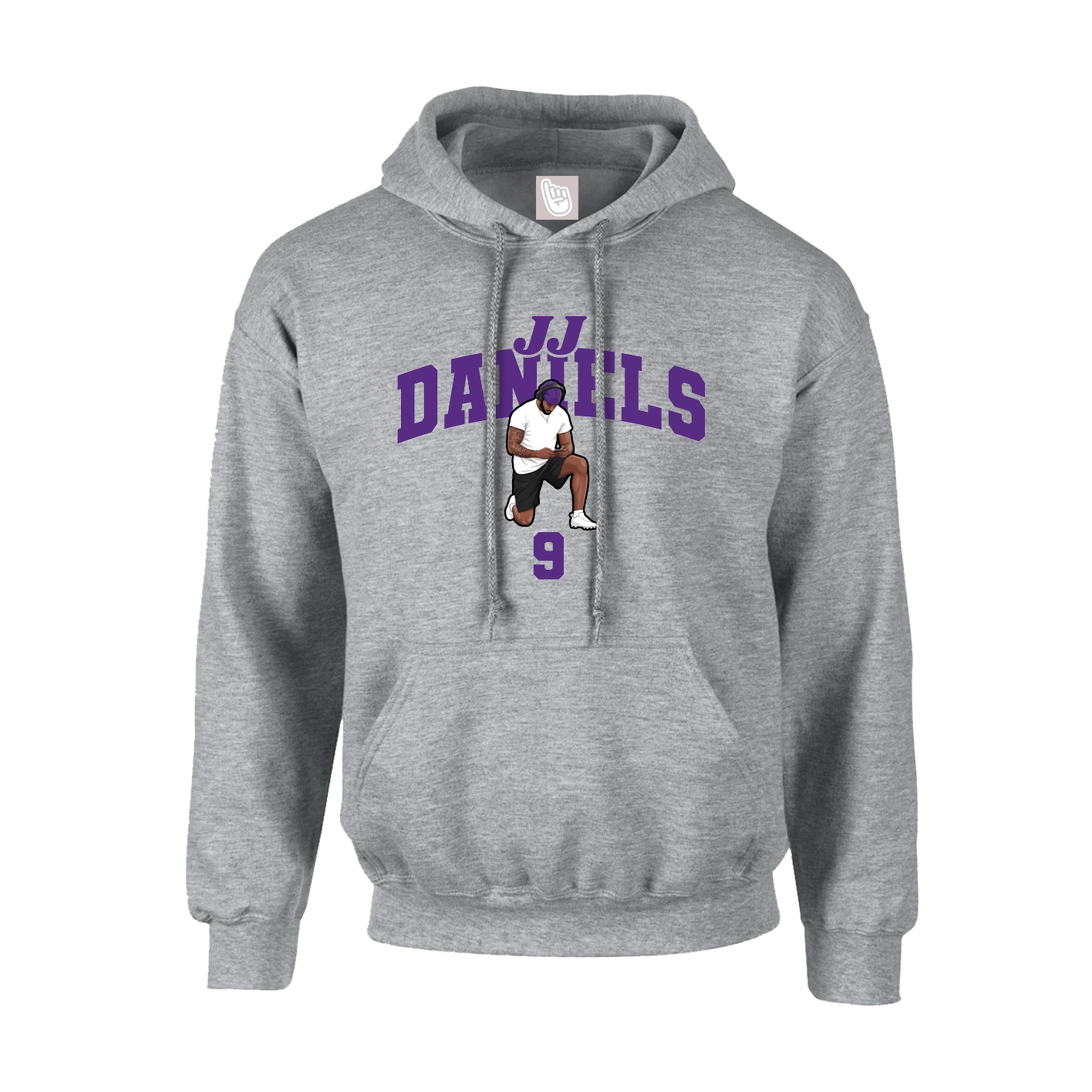 Youth Hoodie — Signature Arch in Grey