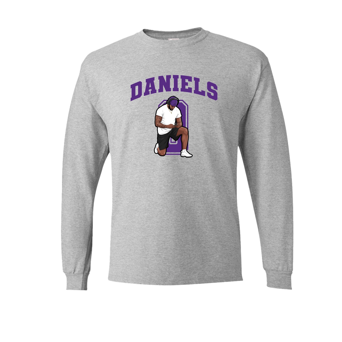 Long Sleeve Tee — Number in Grey
