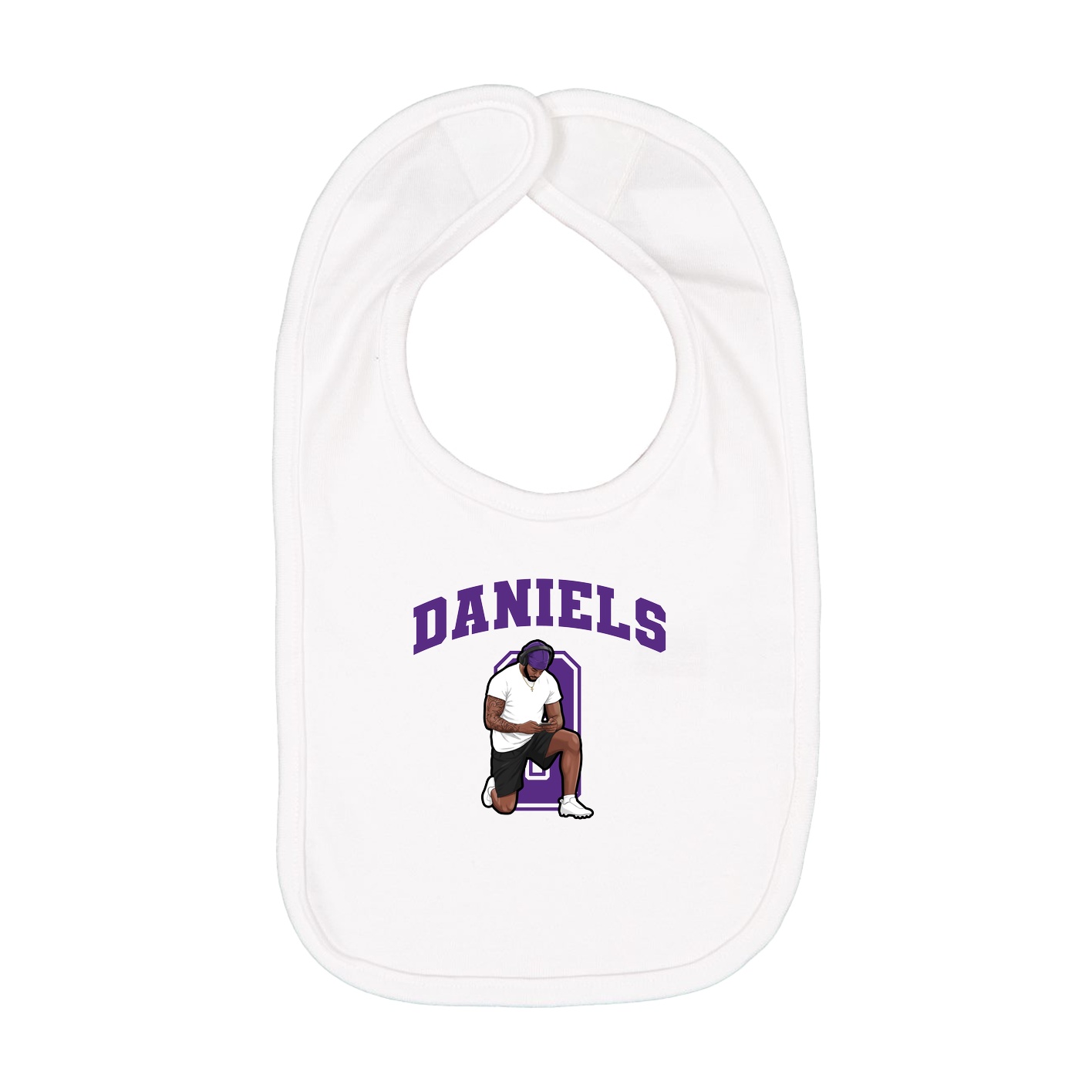 Infant Bib — Number in White