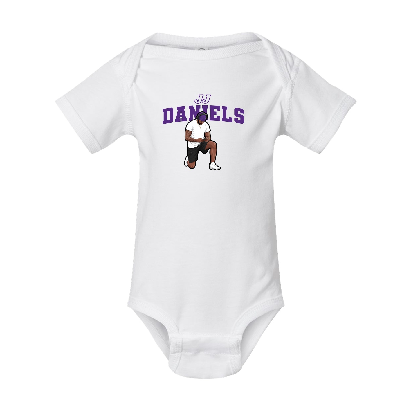 Baby Onesie — Name Arch in White