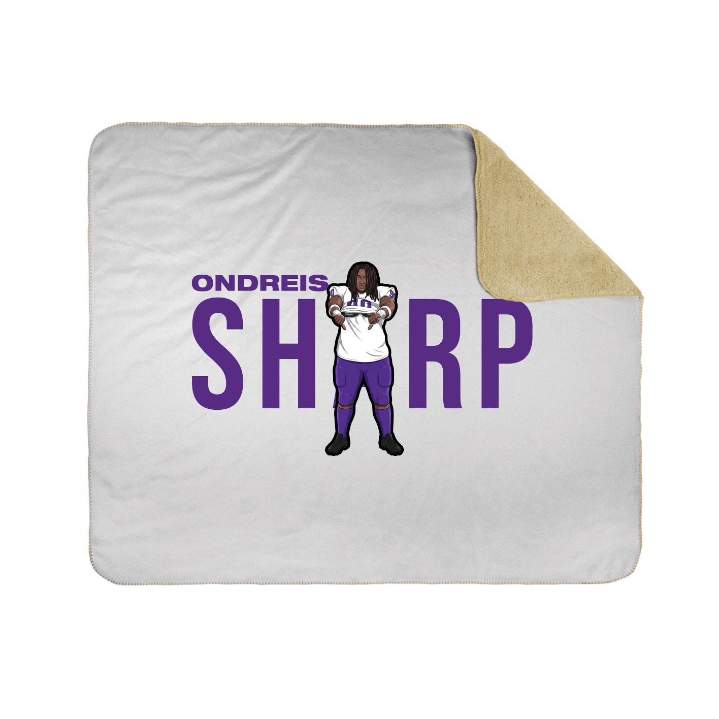 Throw Blanket — Player Name in White