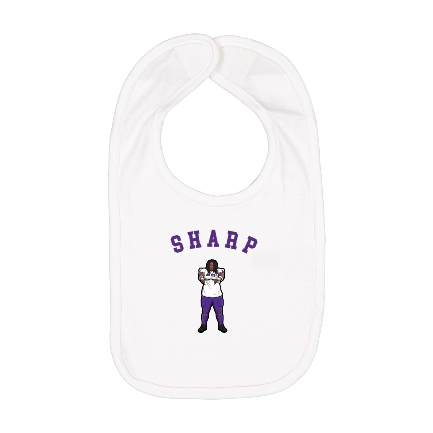 Infant Bib — Shirsey Arch in White
