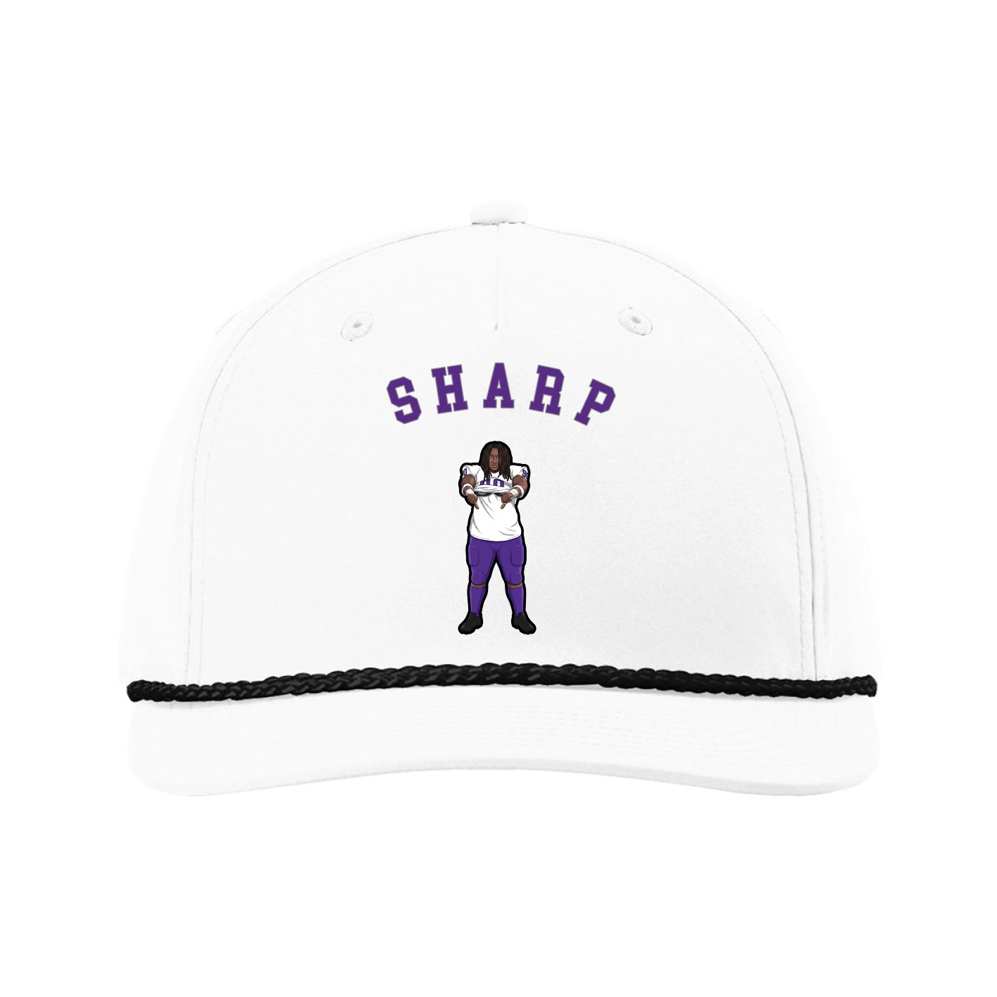 Five-Panel Classic Rope Cap — Shirsey Arch in White