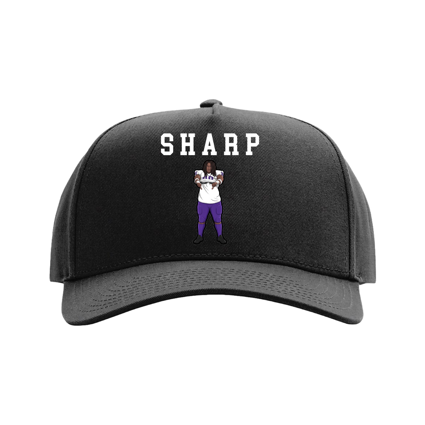 Full Fabric Five-Panel Champ Cap — Shirsey in Black