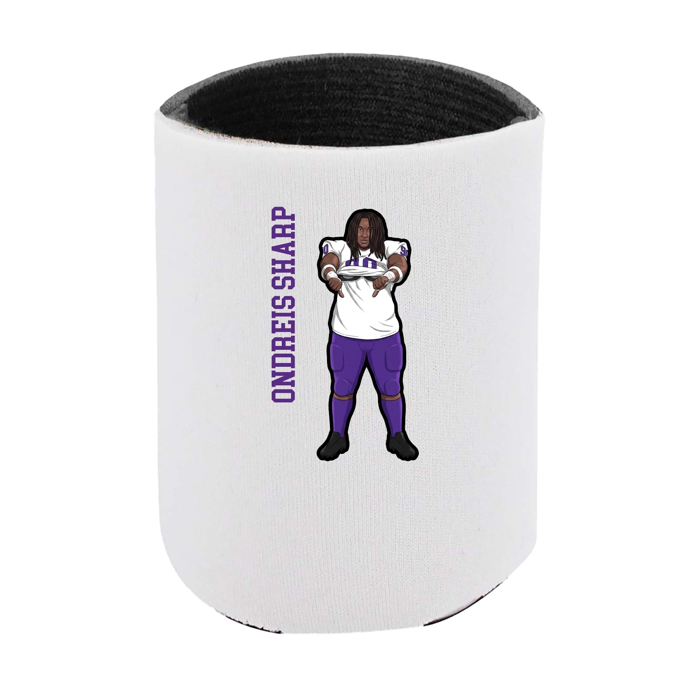 Can Holder — Name Vertical in White