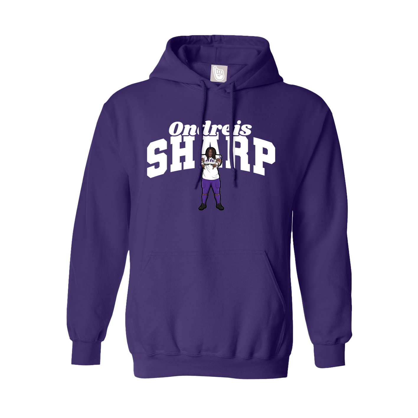 Youth Hoodie — Signature Arch in Purple