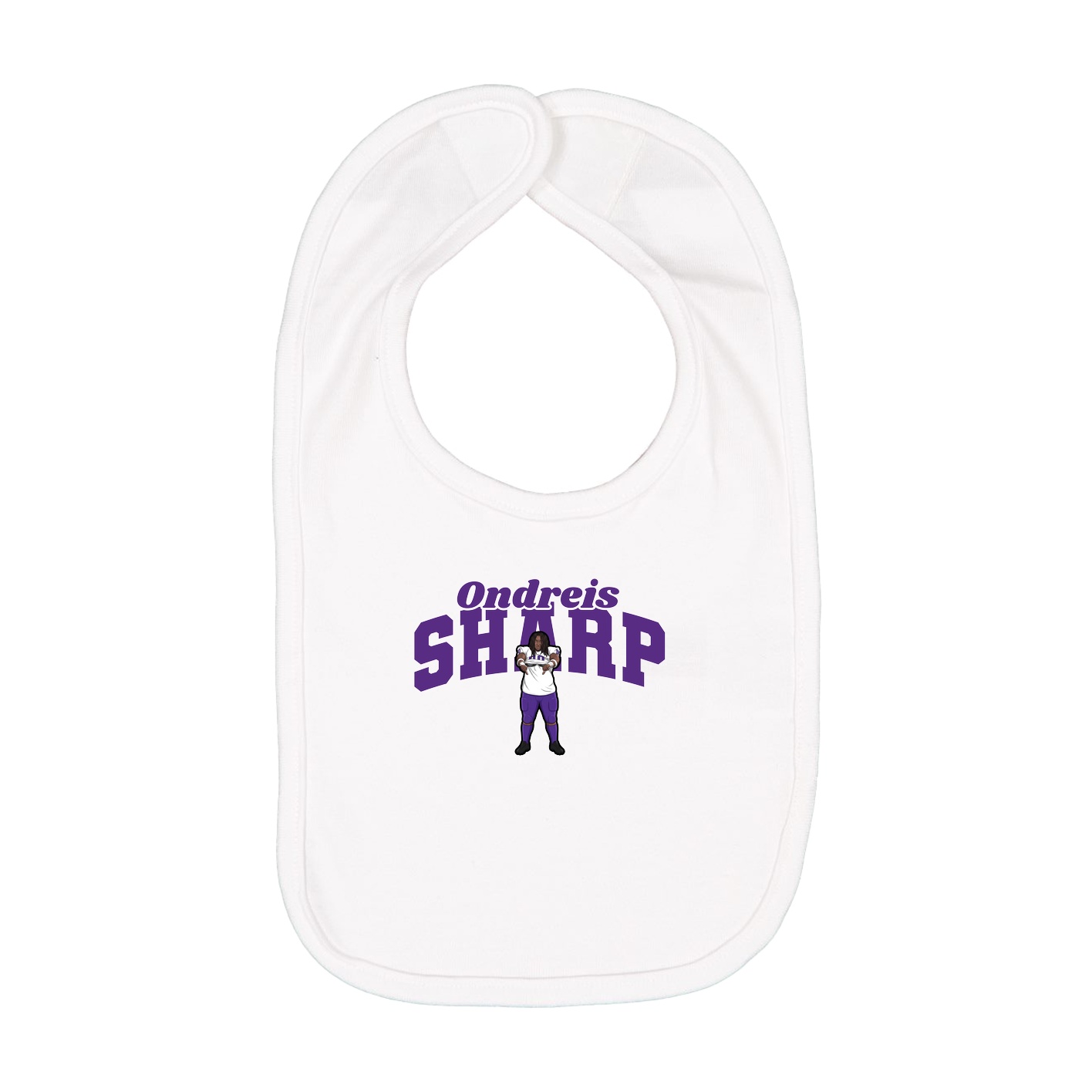Infant Bib — Signature Arch in White