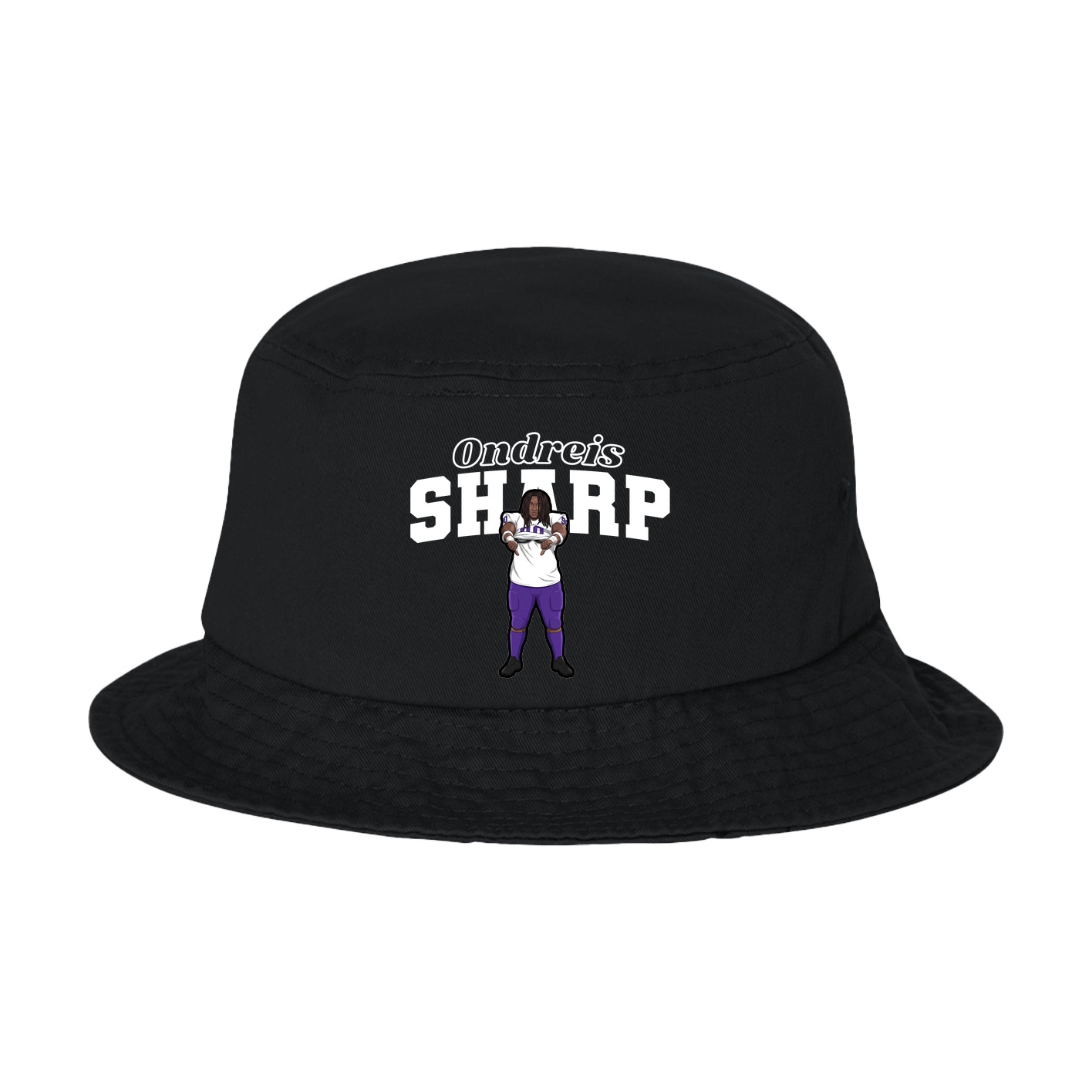 Bucket Cap — Name Arch in Black
