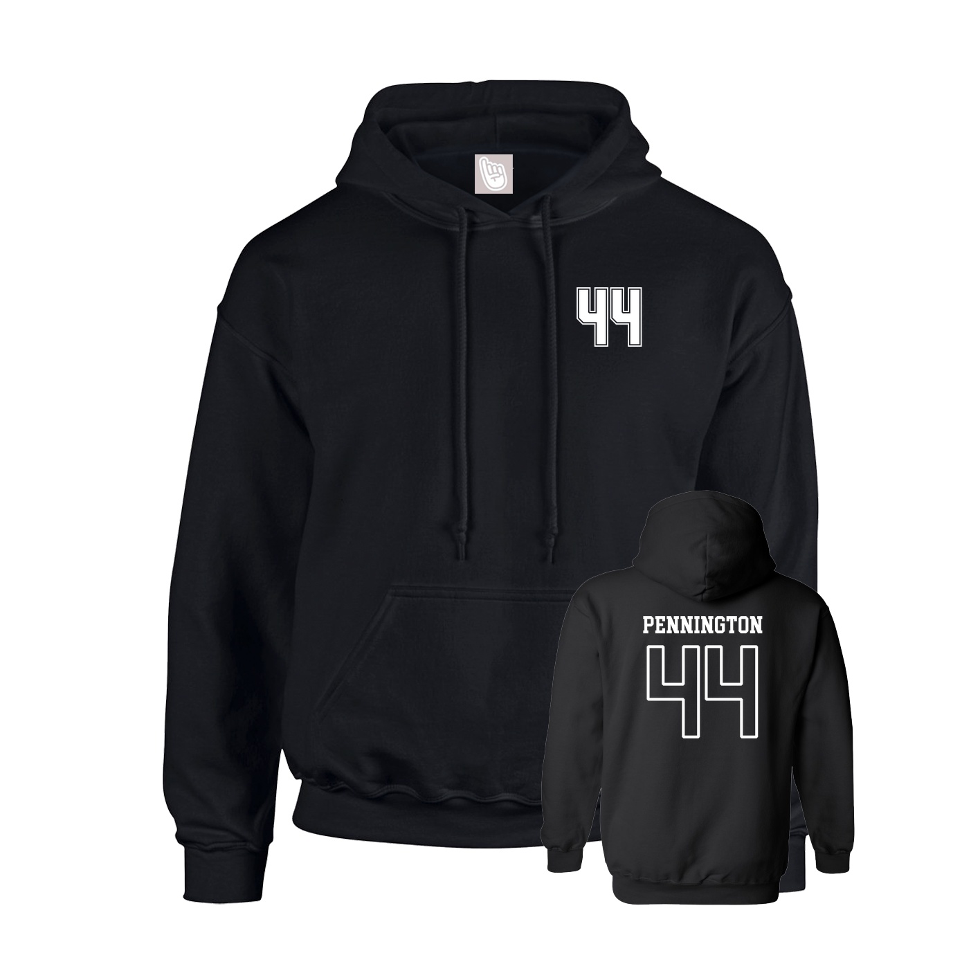 Youth Hoodie — Chest Back in Black