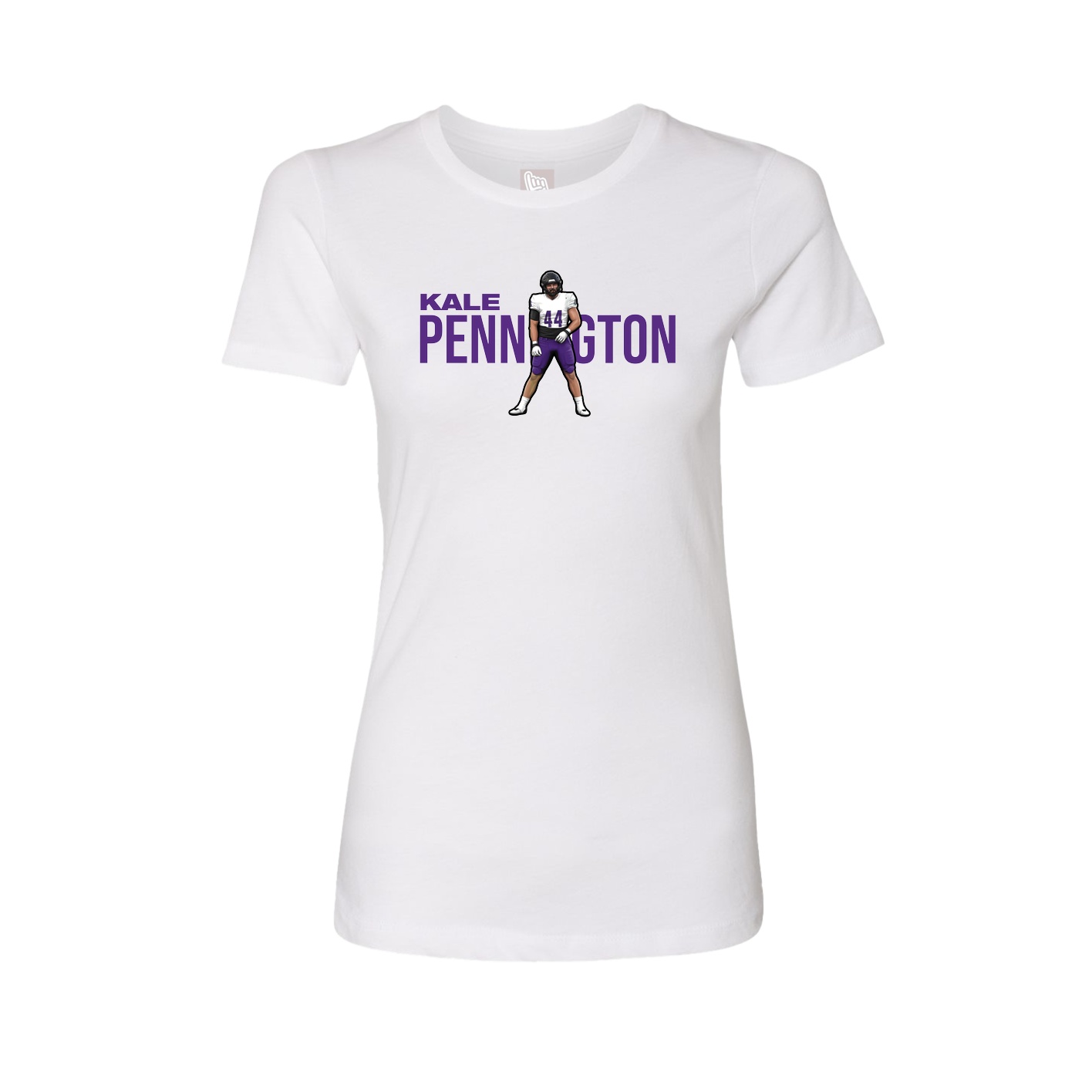 Fitted Women's Tee — Player Name in White