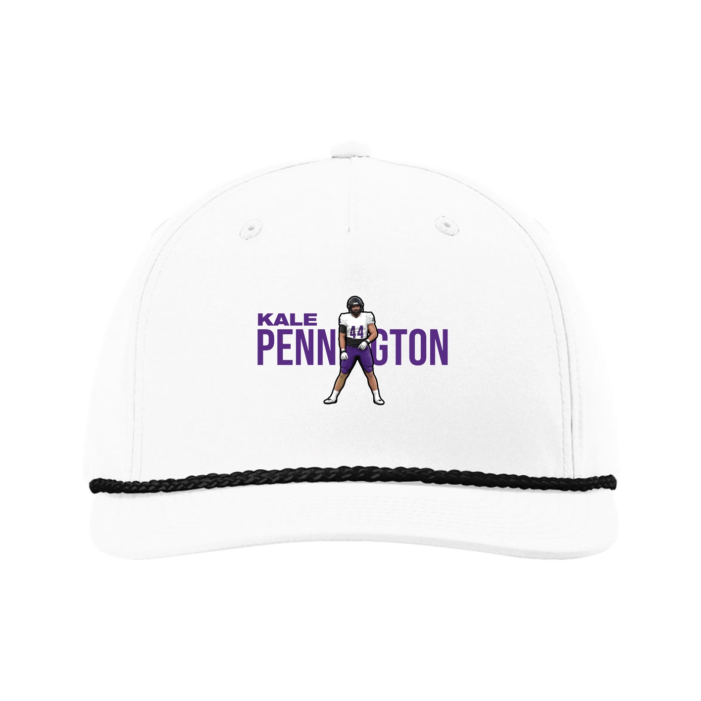 Five-Panel Classic Rope Cap — Player Name in White