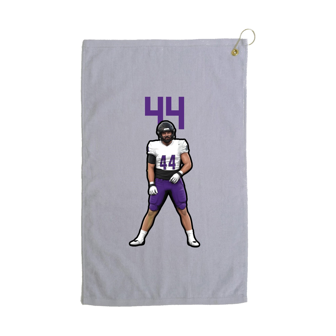 Golf Towel — Number Top in Grey