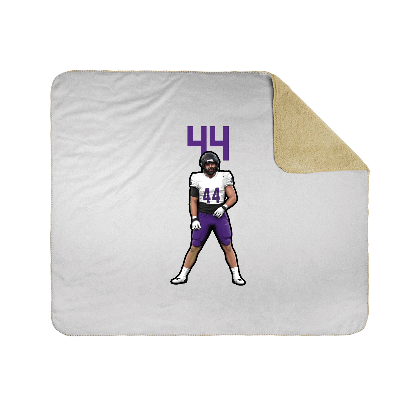 Throw Blanket — Number Top in White