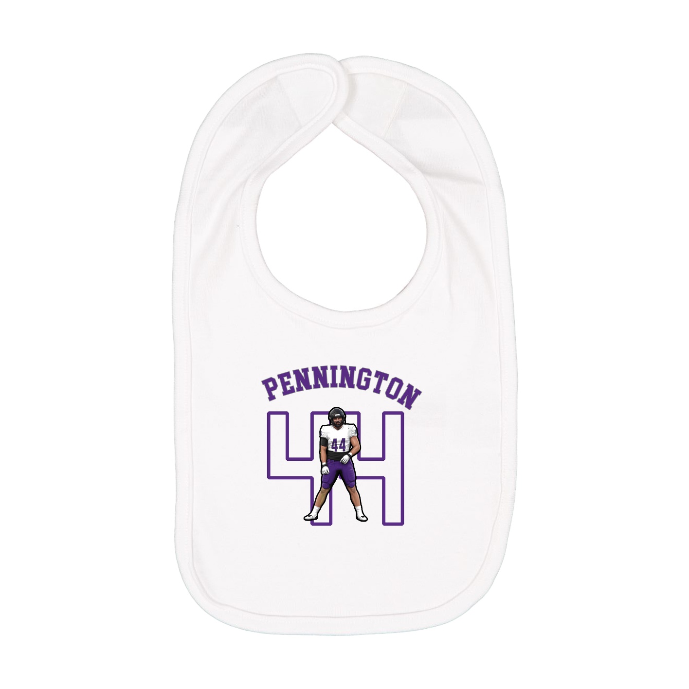 Infant Bib — Shirsey Arch in White