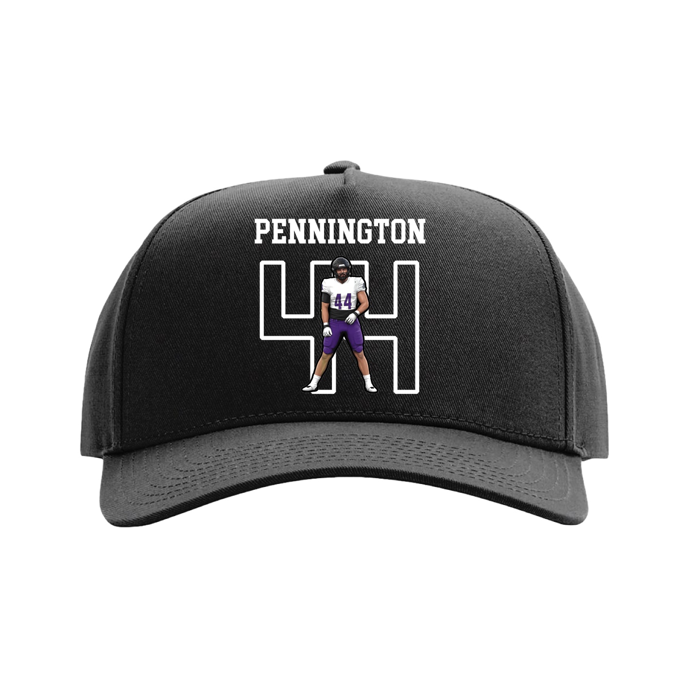 Full Fabric Five-Panel Champ Cap — Shirsey in Black