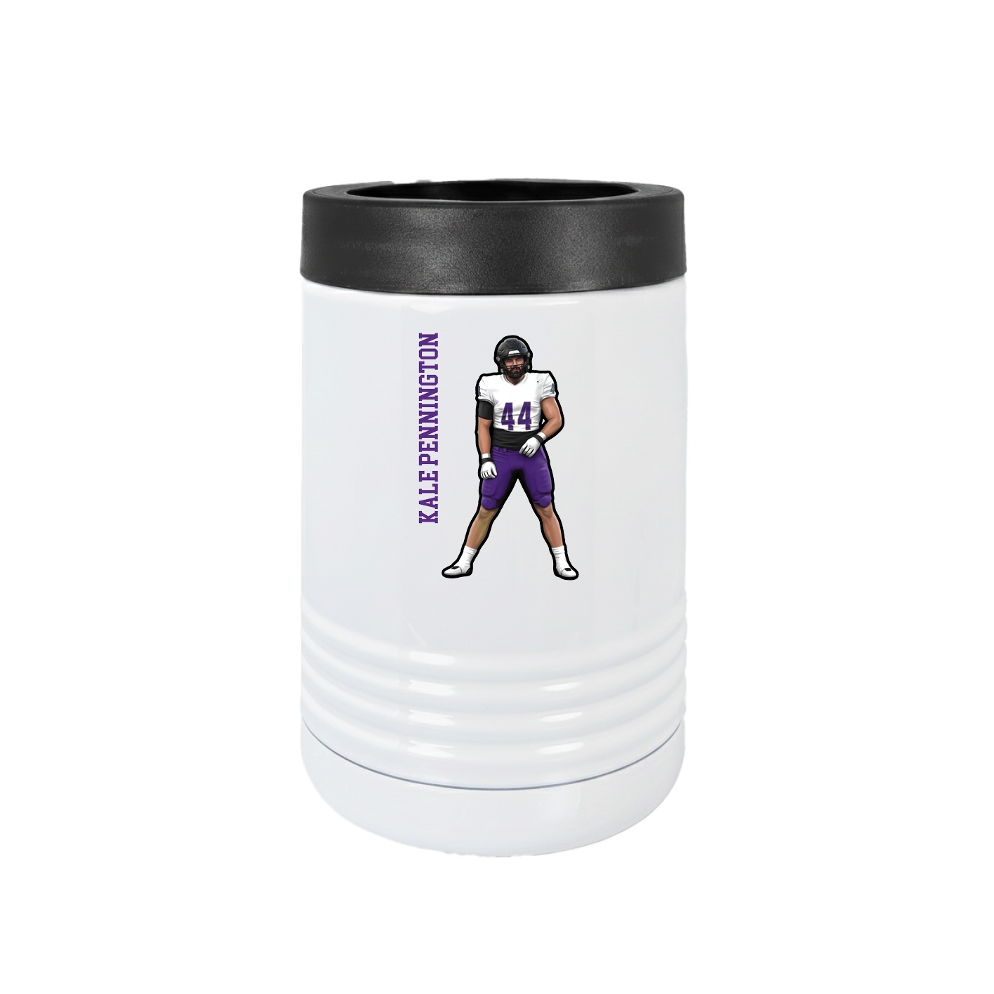 Beverage Holder — Name Vertical in White