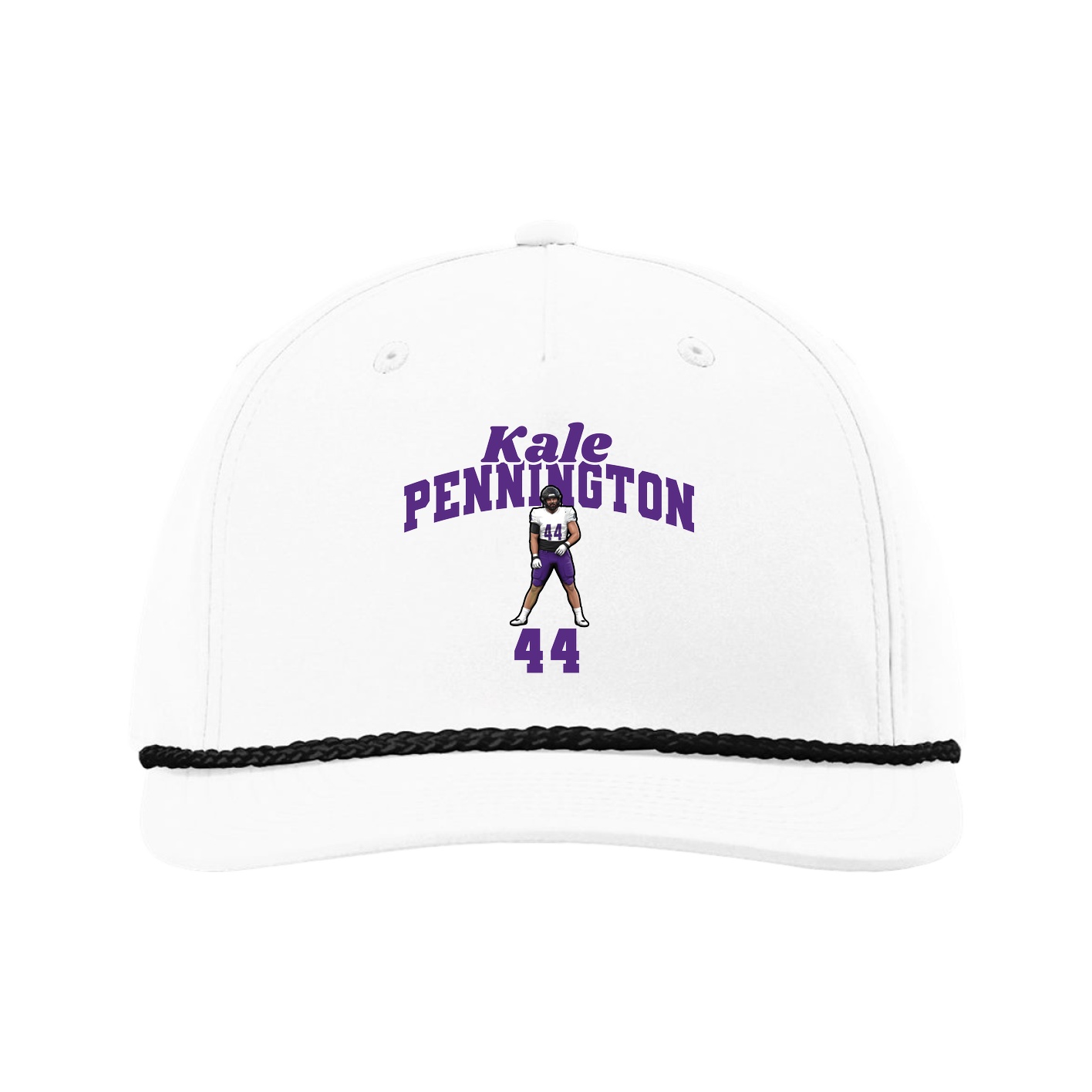 Five-Panel Classic Rope Cap — Signature Arch in White