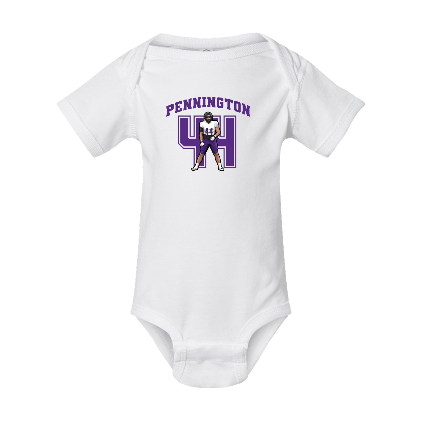 Baby Onesie — Number in White