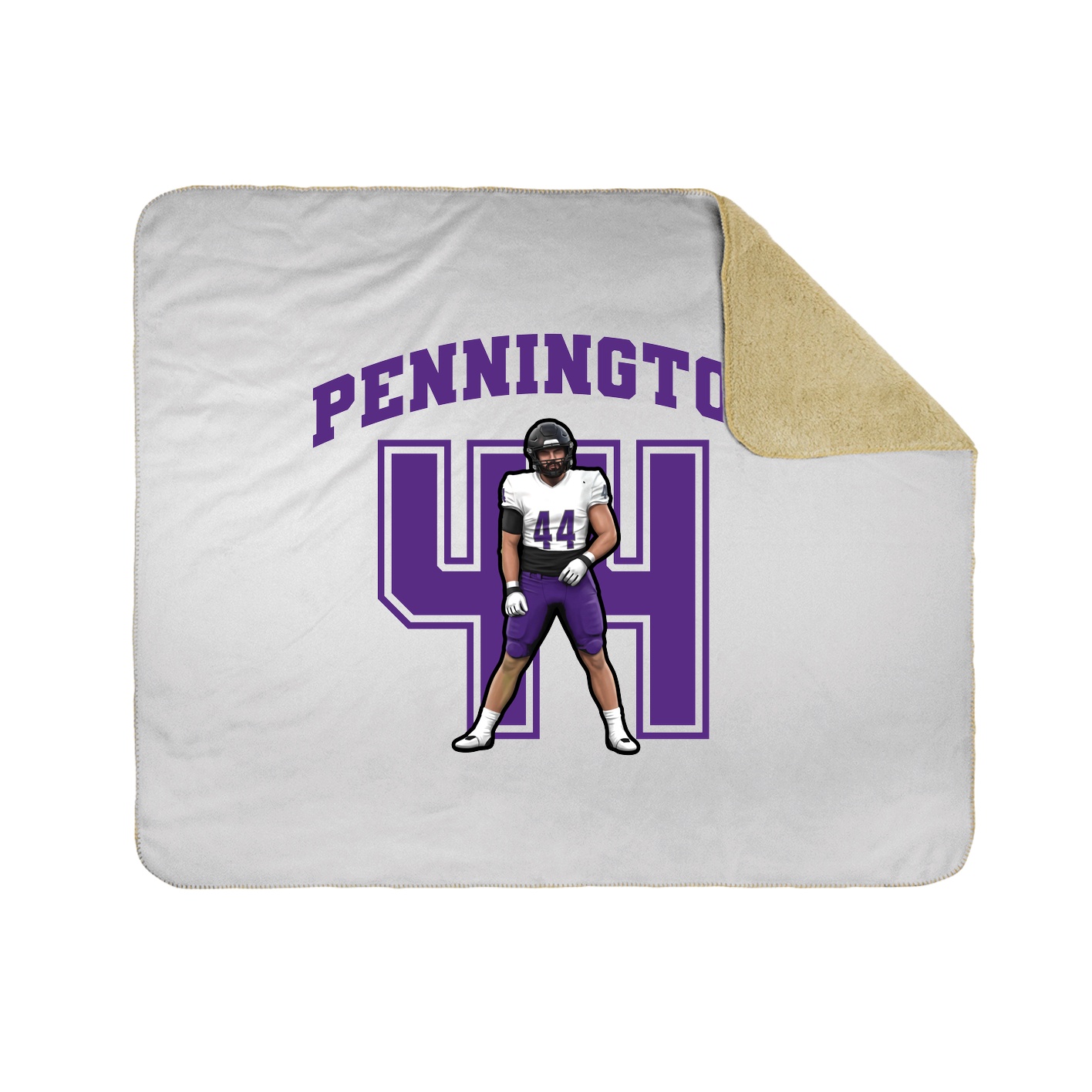 Throw Blanket — Number in White