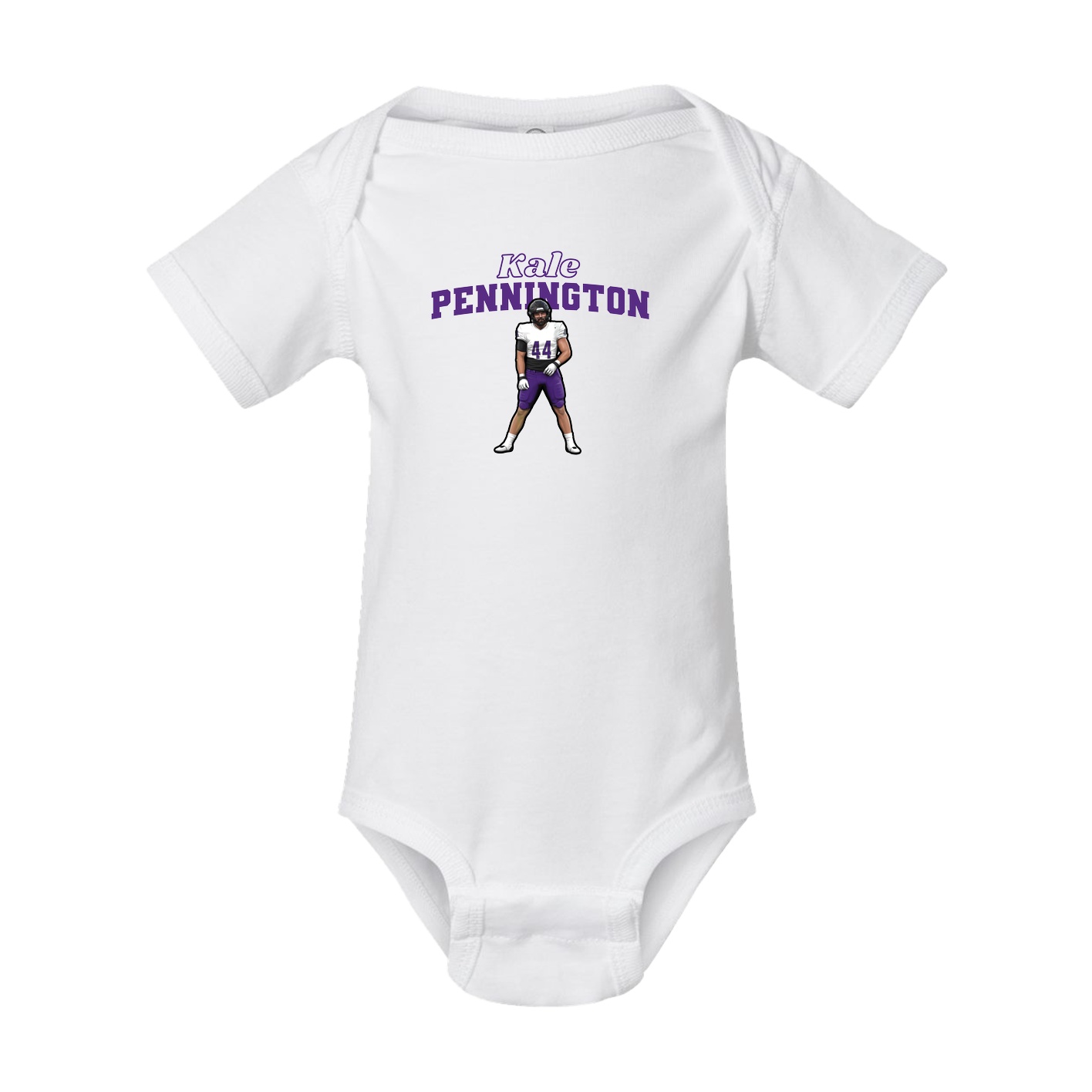 Baby Onesie — Name Arch in White