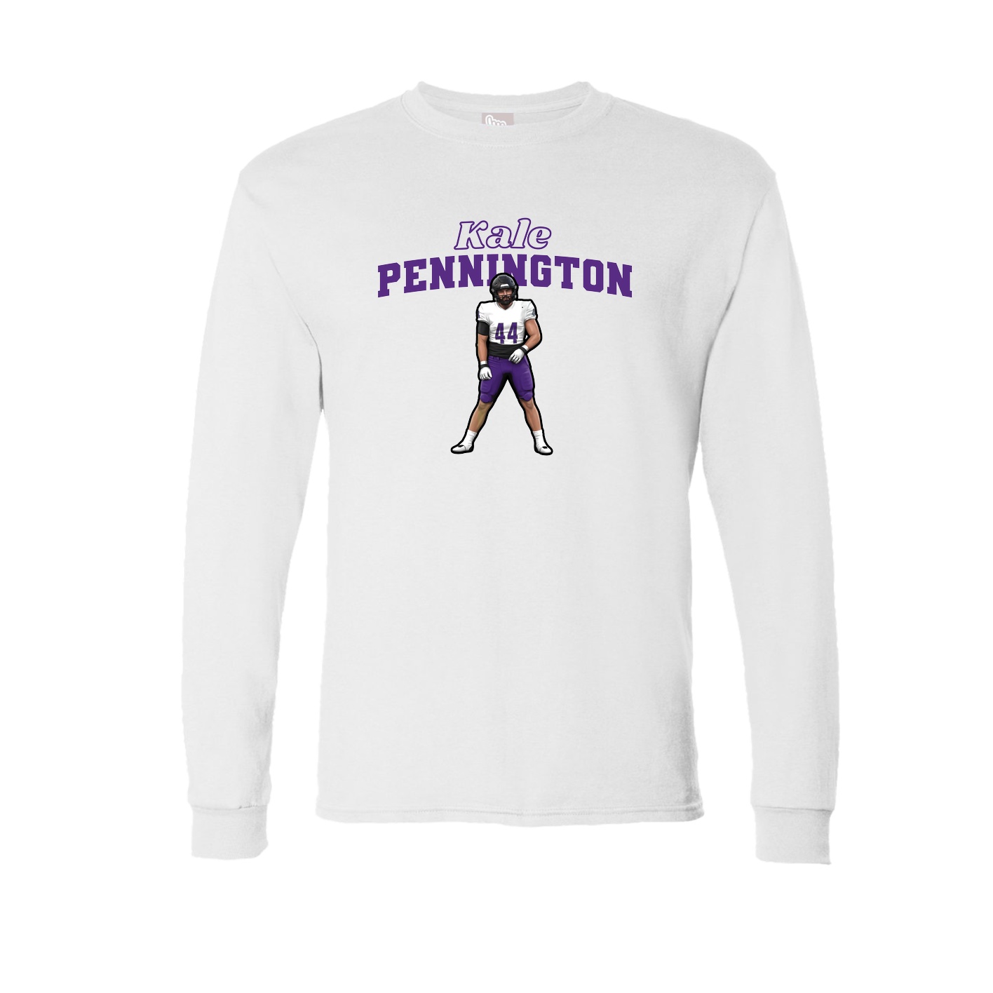 Long Sleeve Tee — Name Arch in White