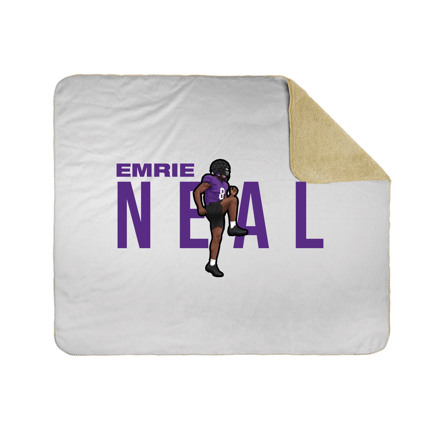 Throw Blanket — Player Name in White