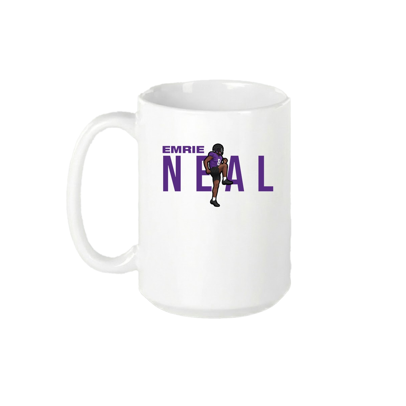 15oz Coffee Mug — Player Name in White