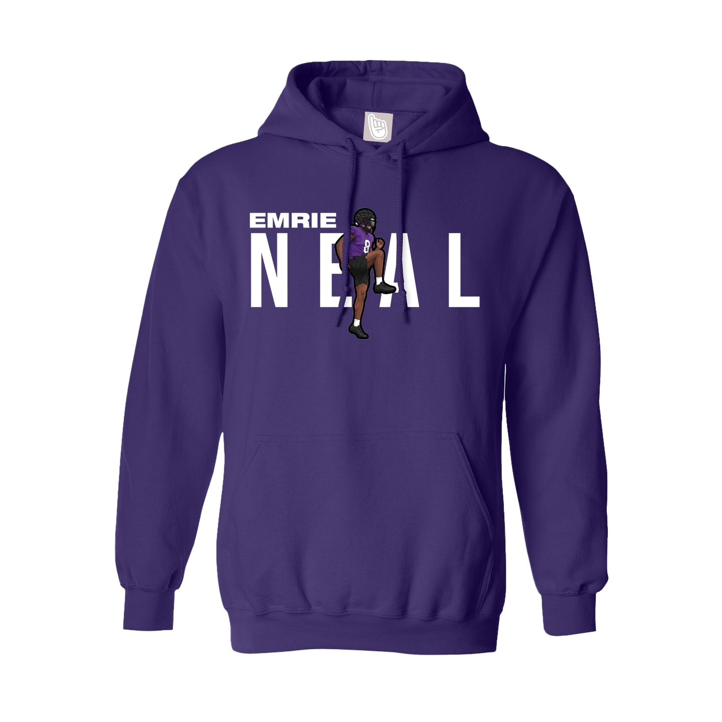 Youth Hoodie — Player Name in Purple
