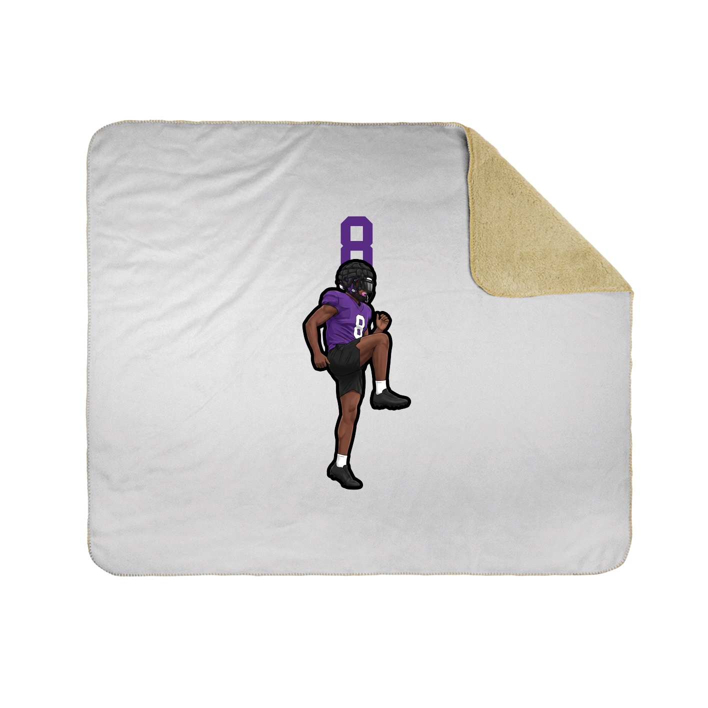 Throw Blanket — Number Top in White