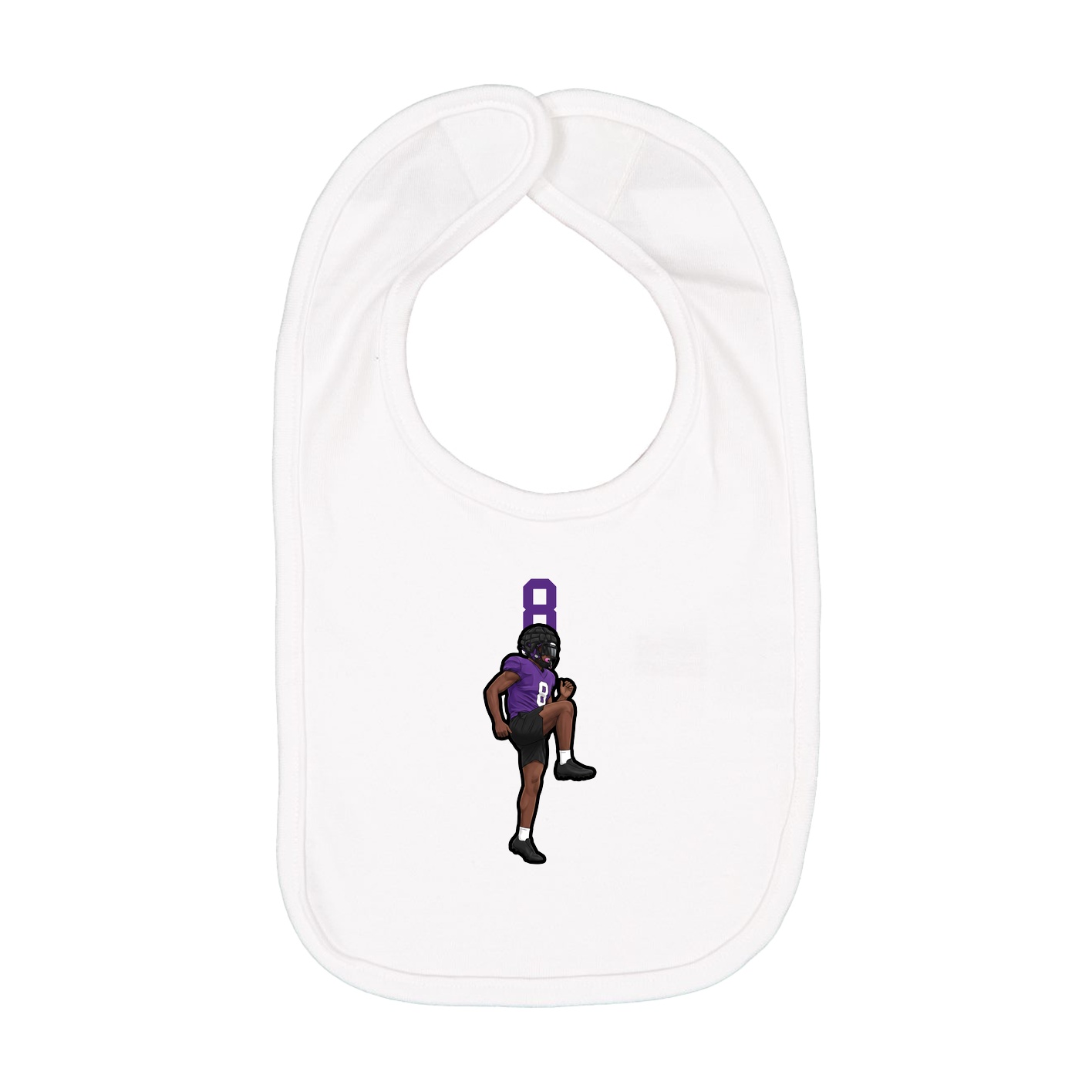 Infant Bib — Number Top in White