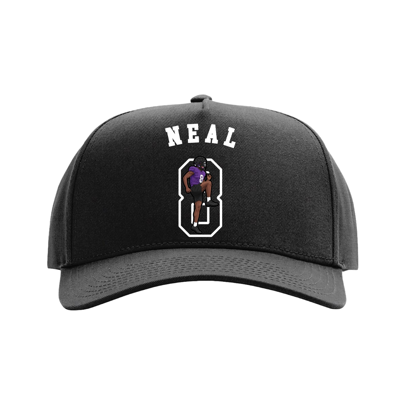 Full Fabric Five-Panel Champ Cap — Shirsey Arch in Black