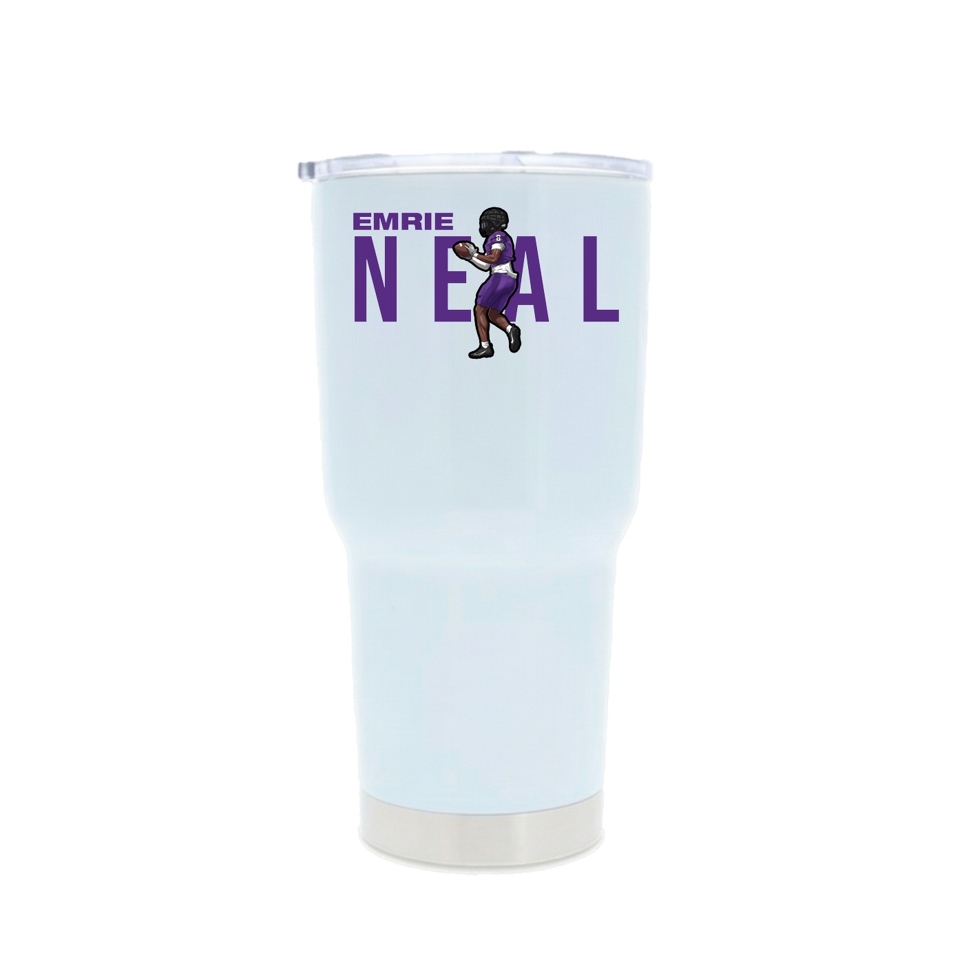 30oz Stainless Steel Tumbler — Player Name in White