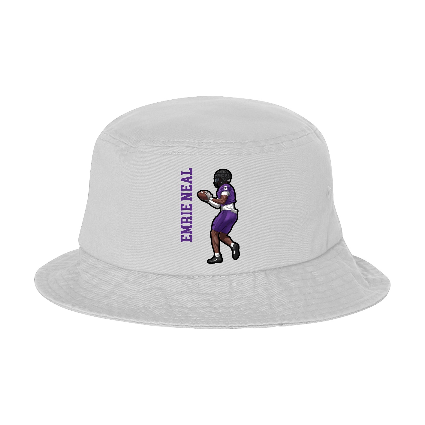 Bucket Cap — Name Vertical in White