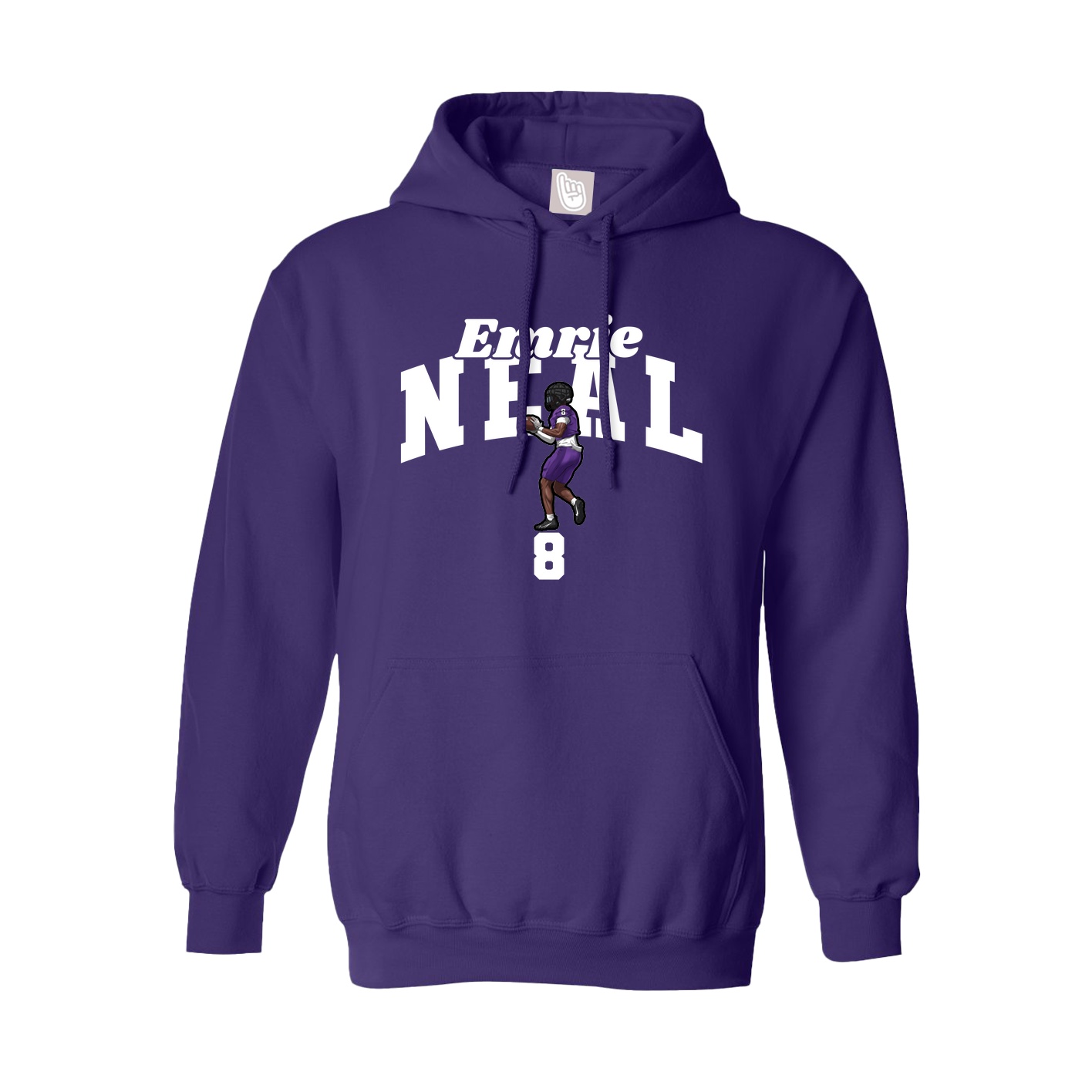 Hoodie — Signature Arch in Purple