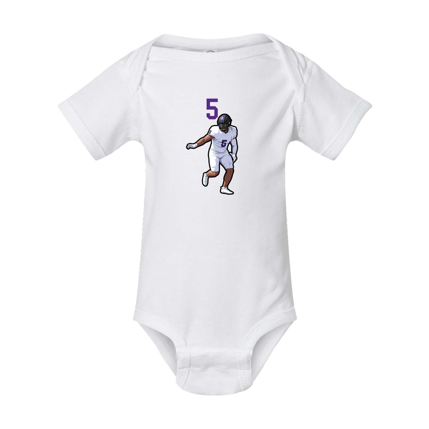 Baby Onesie — Number Top in White