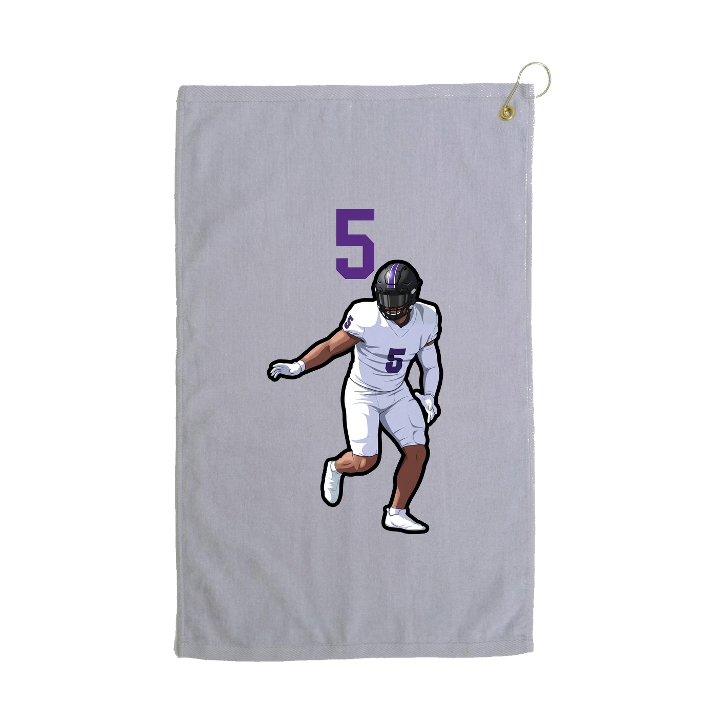 Golf Towel — Number Top in Grey