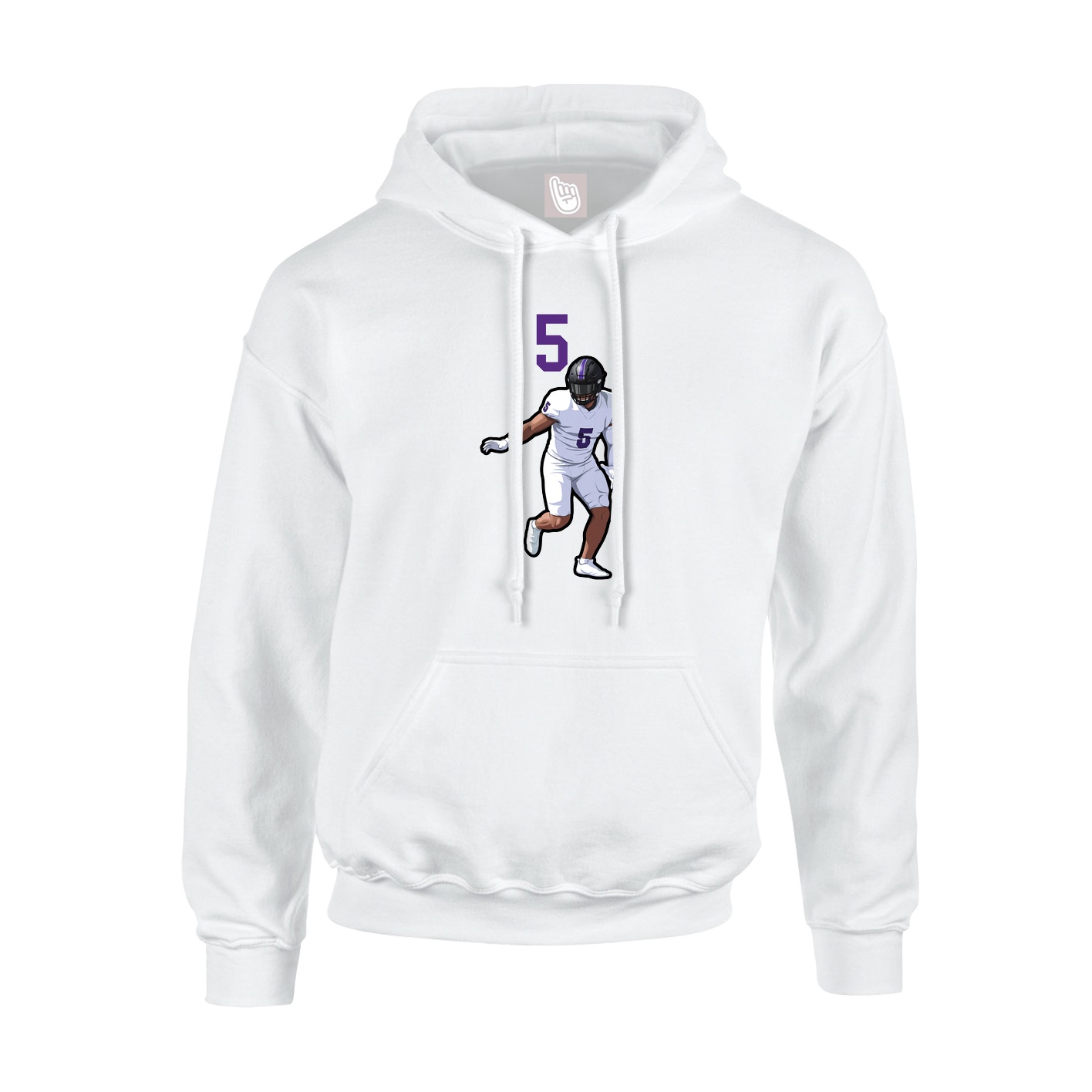 Hoodie — Number Top in White
