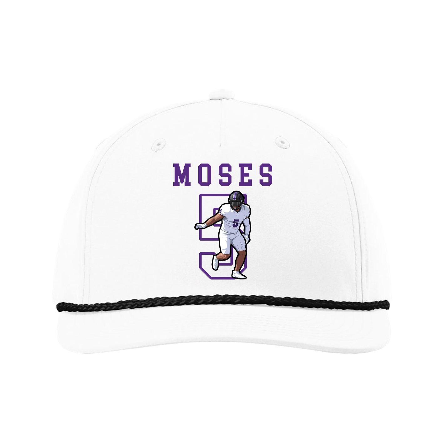 Five-Panel Classic Rope Cap — Shirsey in White