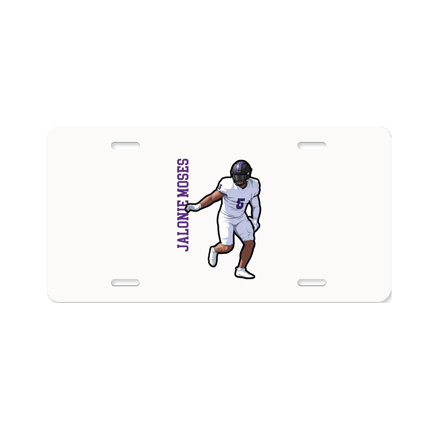 License Plate — Name Vertical in Classic
