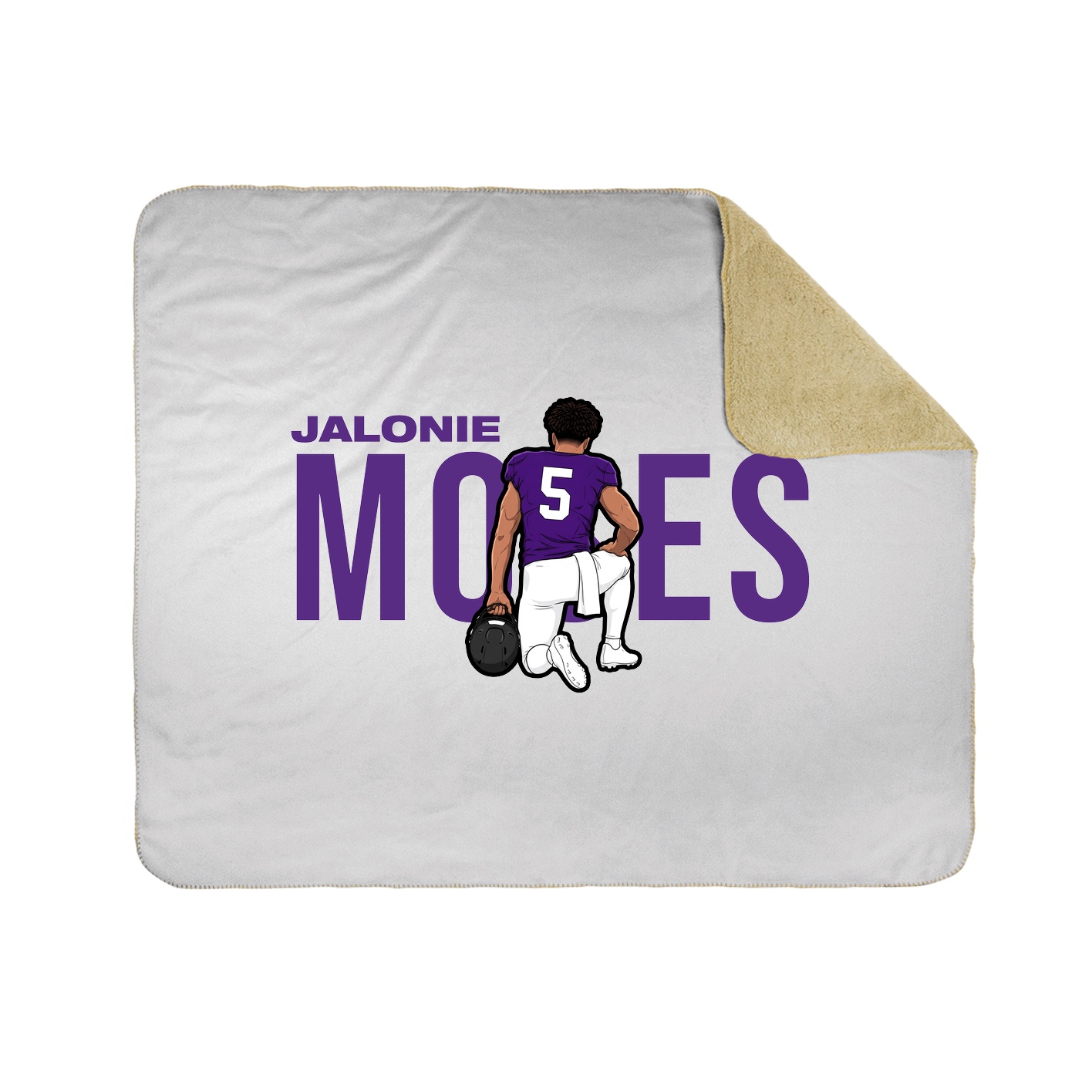Throw Blanket — Player Name in White